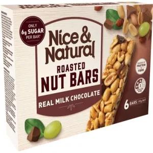 Image of Nice & Natural Real Milk Chocolate Roasted Nut Bars